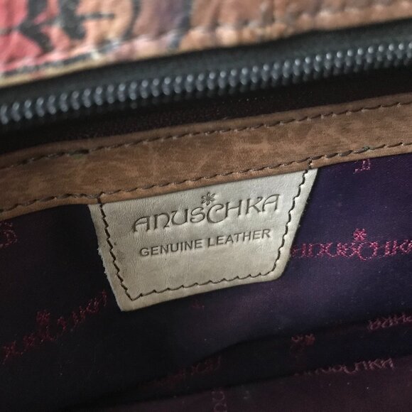 Anuschka Handpainted Leather Satchel w/ Detachable Strap - Picture 13 of 16